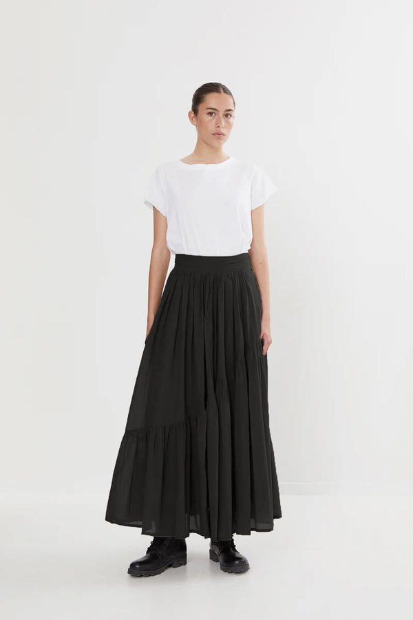Angled gather skirt - Polonia I Black