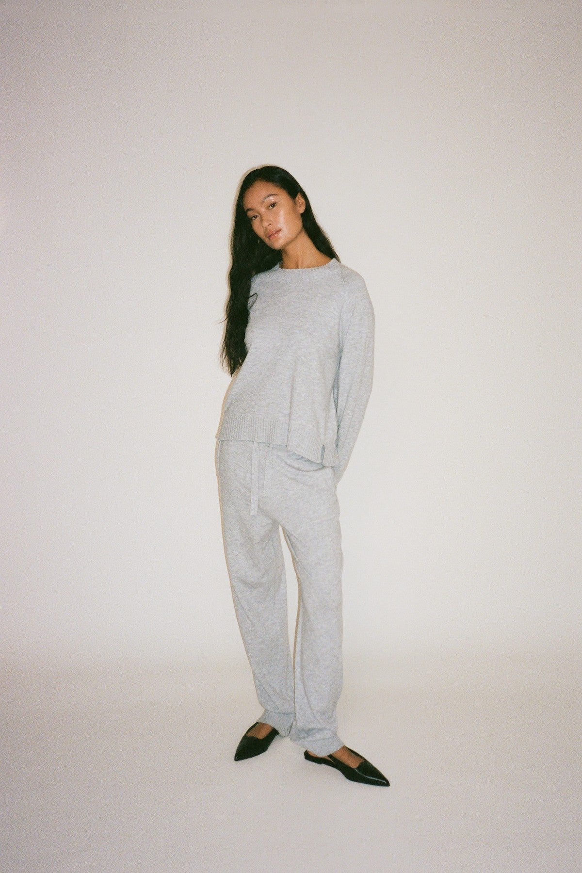 Knit lounge pants - Jorun I Grey melange