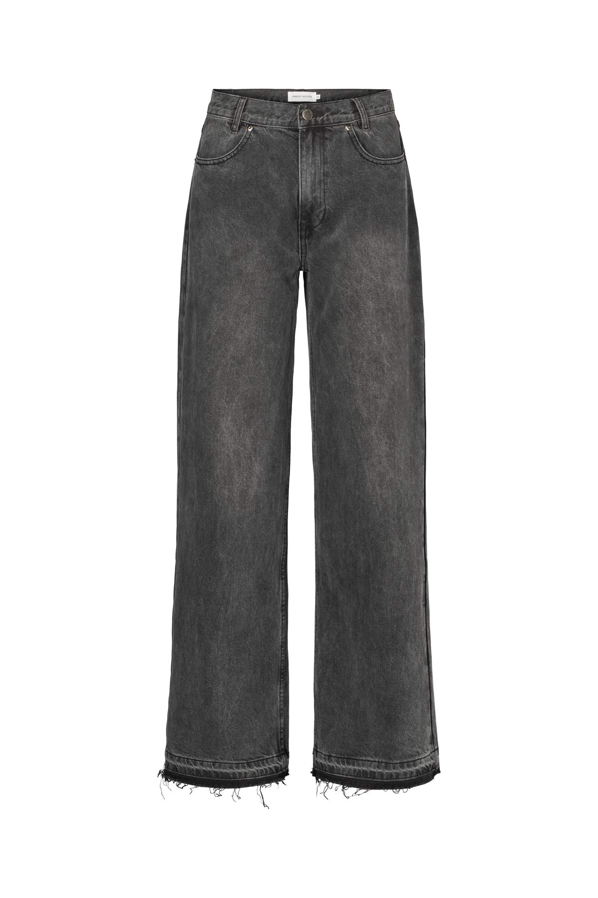 Denim black straight pants - Fellini I Washed black denim
