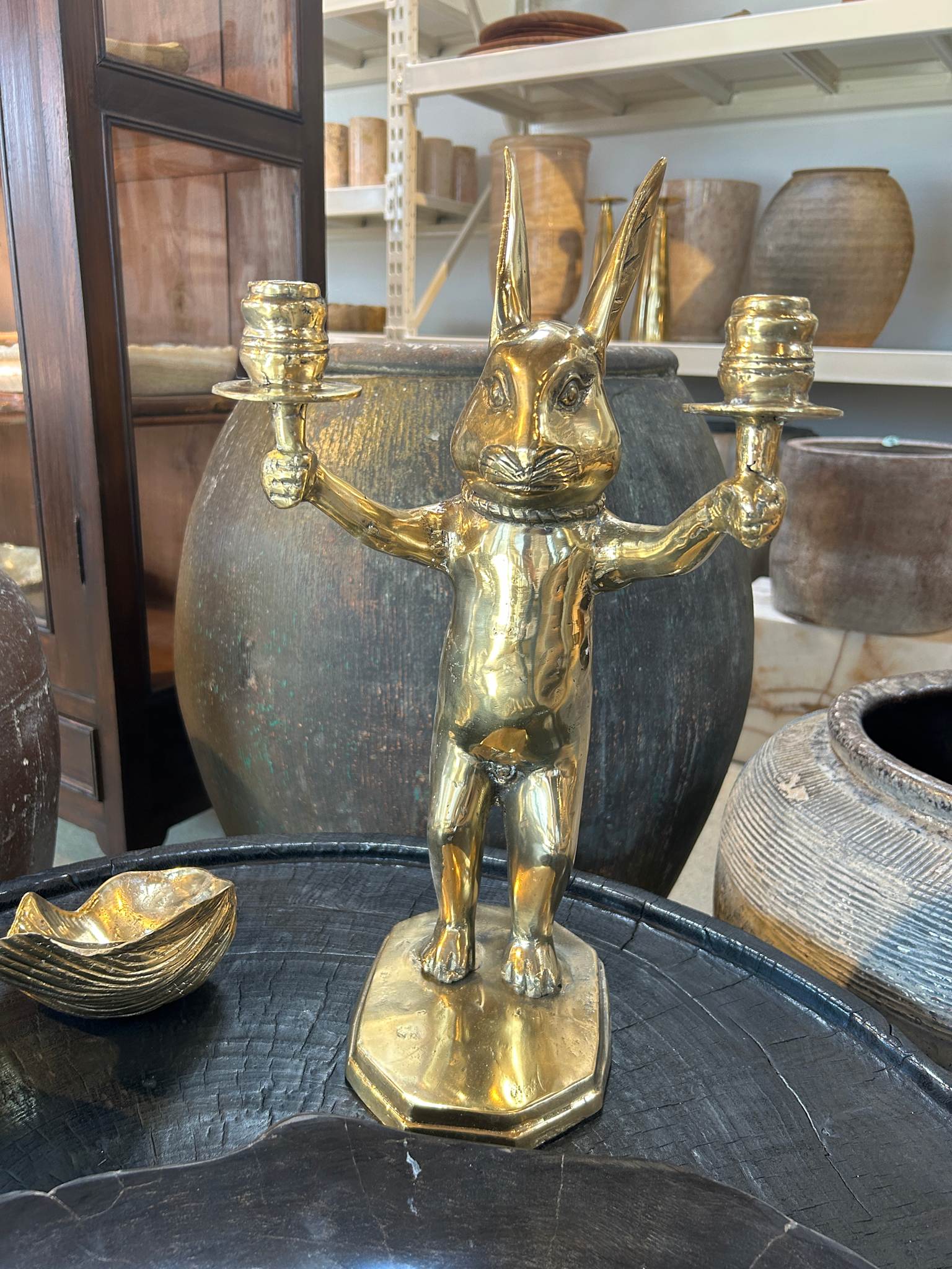 Brass Bunny Candlestick - Rabens Apartment I Brass