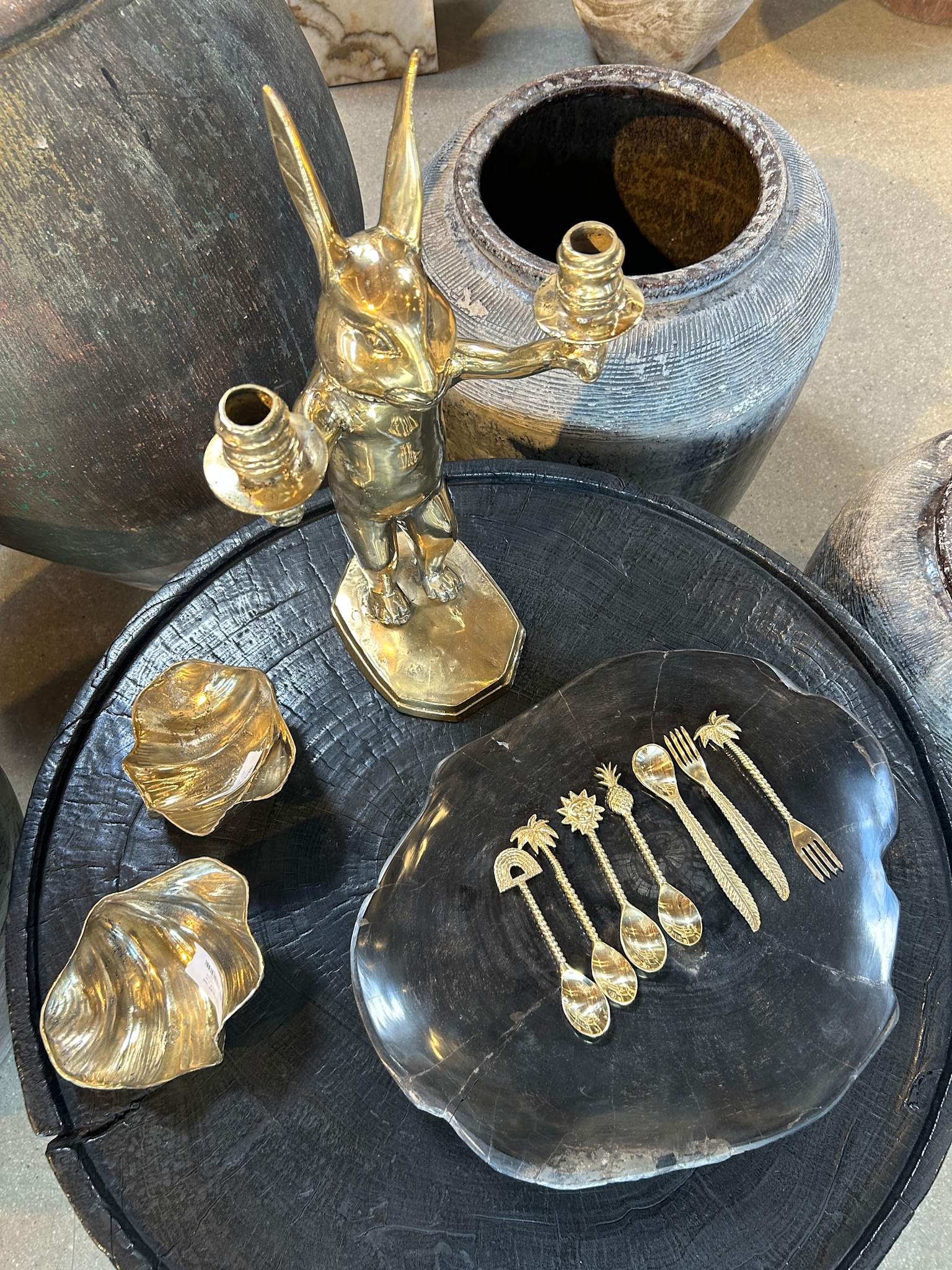 Brass Bunny Candlestick - Rabens Apartment I Brass