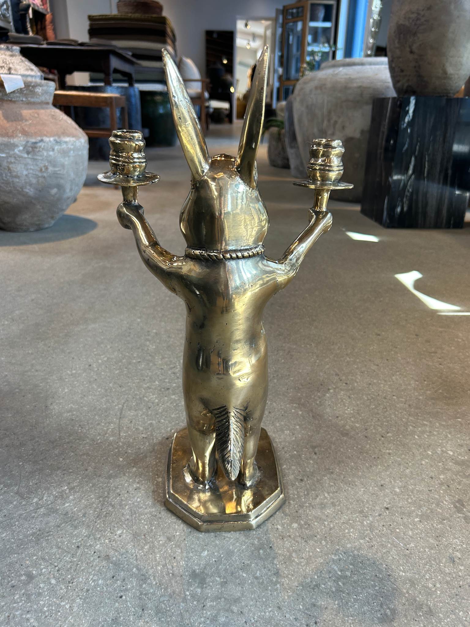 Brass Bunny Candlestick - Rabens Apartment I Brass