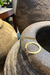 Gold Plated Hammered Hoop M - Nafsu I Gold