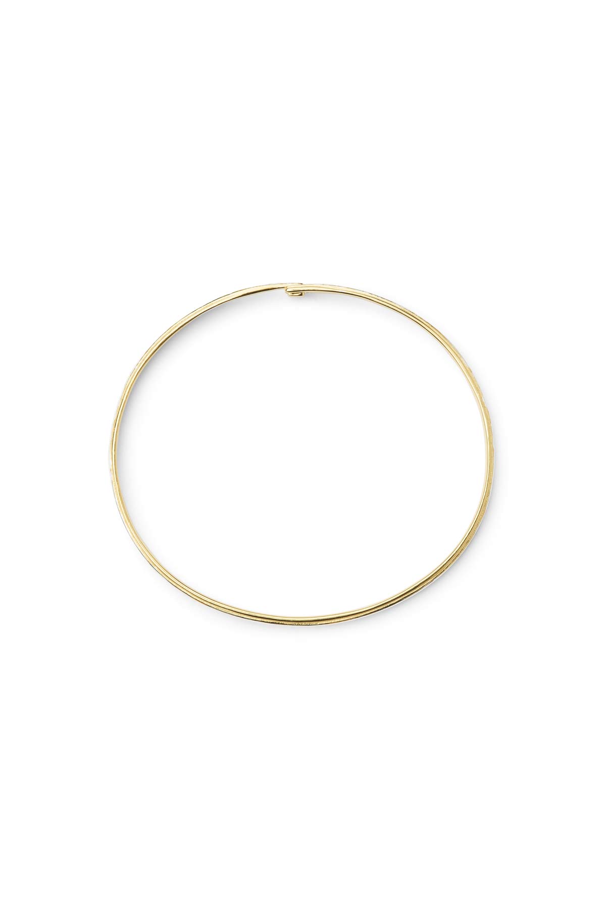 Slim hammered bracelet - Rabens Momento I Silver with Gold