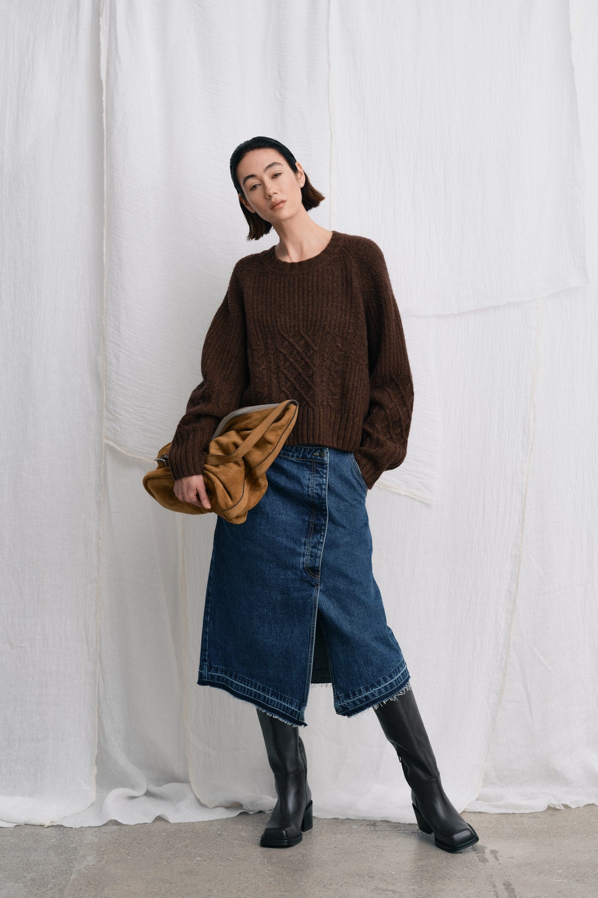 Nicka - Denim skirt I Dark indigo