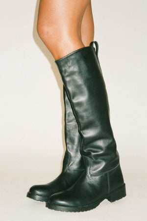 Leather riding boot - Marit I Black