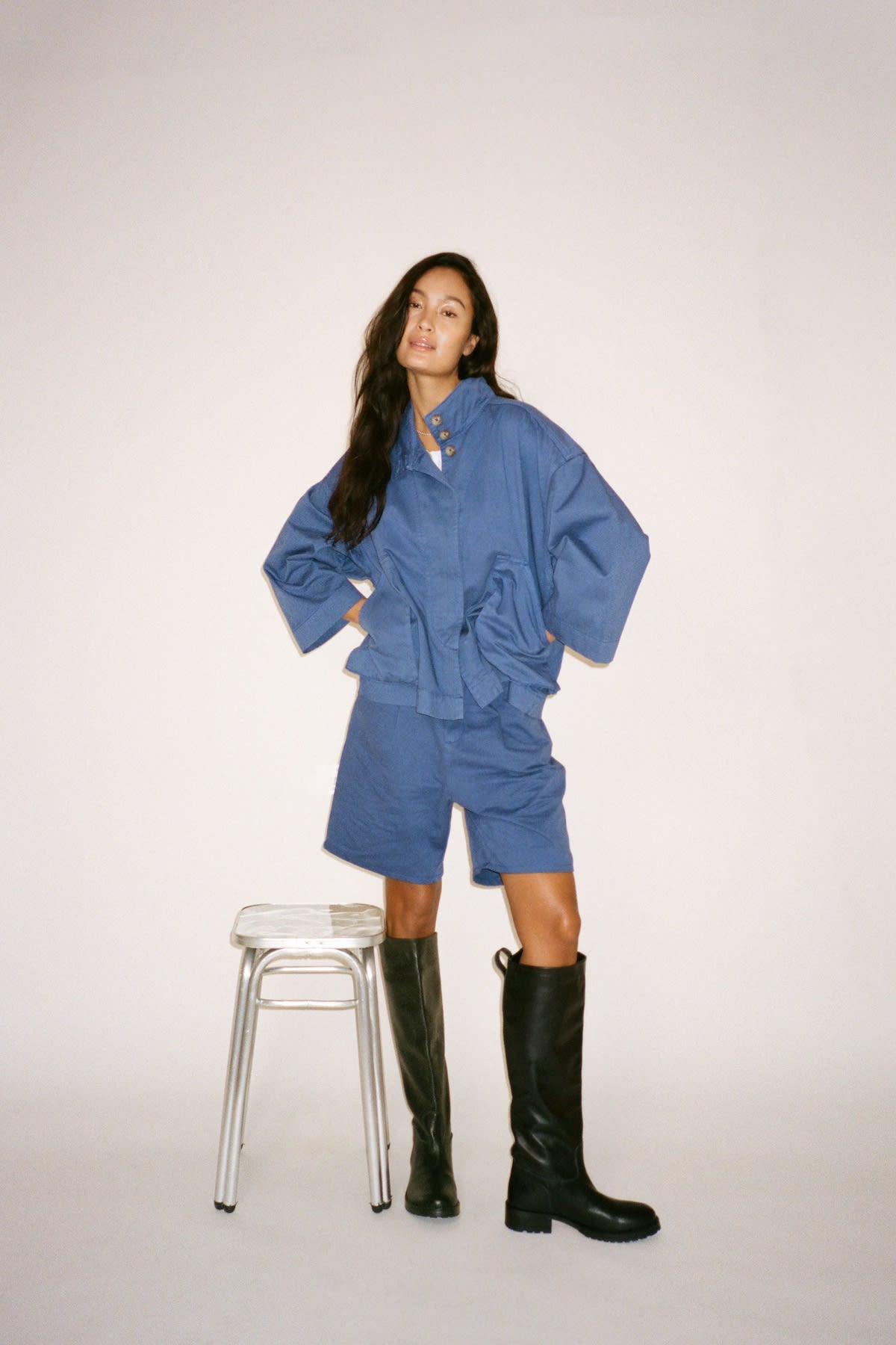 Canvas light shorts - Halfa I Workwear blue