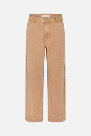 Sabina - Canvas pants I Washed tobacco