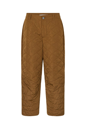 October - Tech quilt shaped pants I Chestnut