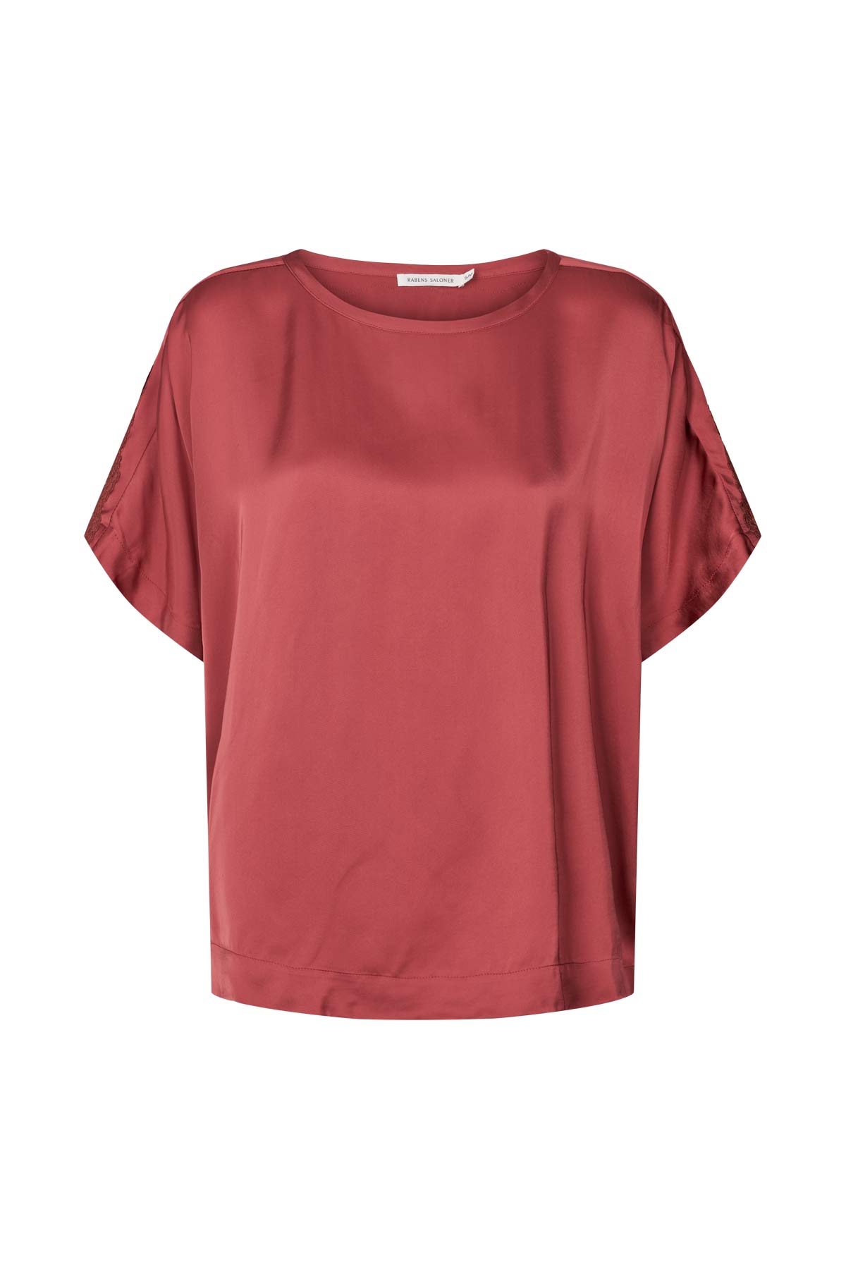 Solid lacey blouse - Serena I Burgundy