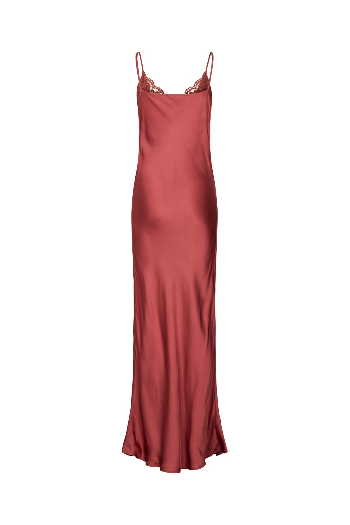 Solid lacey string dress - Antonella I Burgundy