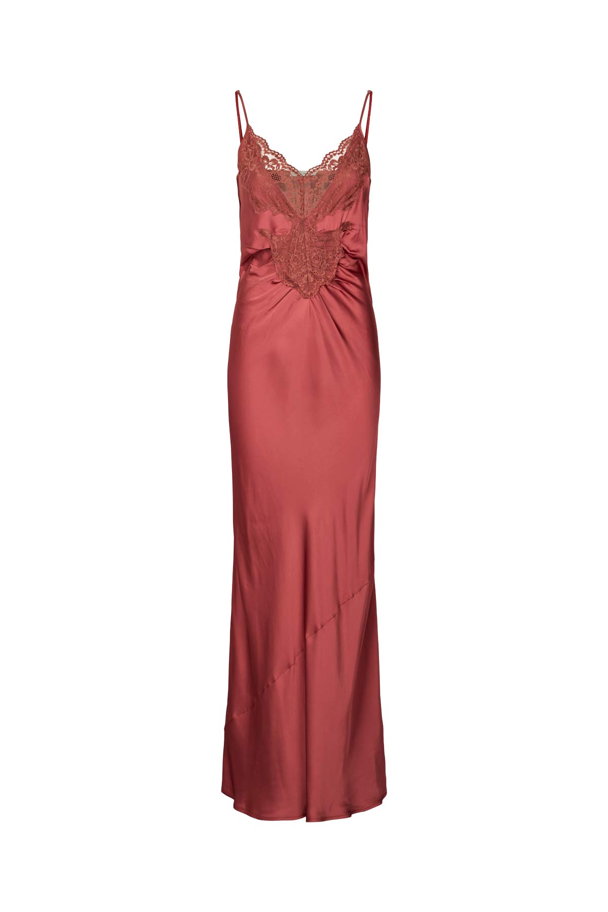 Solid lacey string dress - Antonella I Burgundy