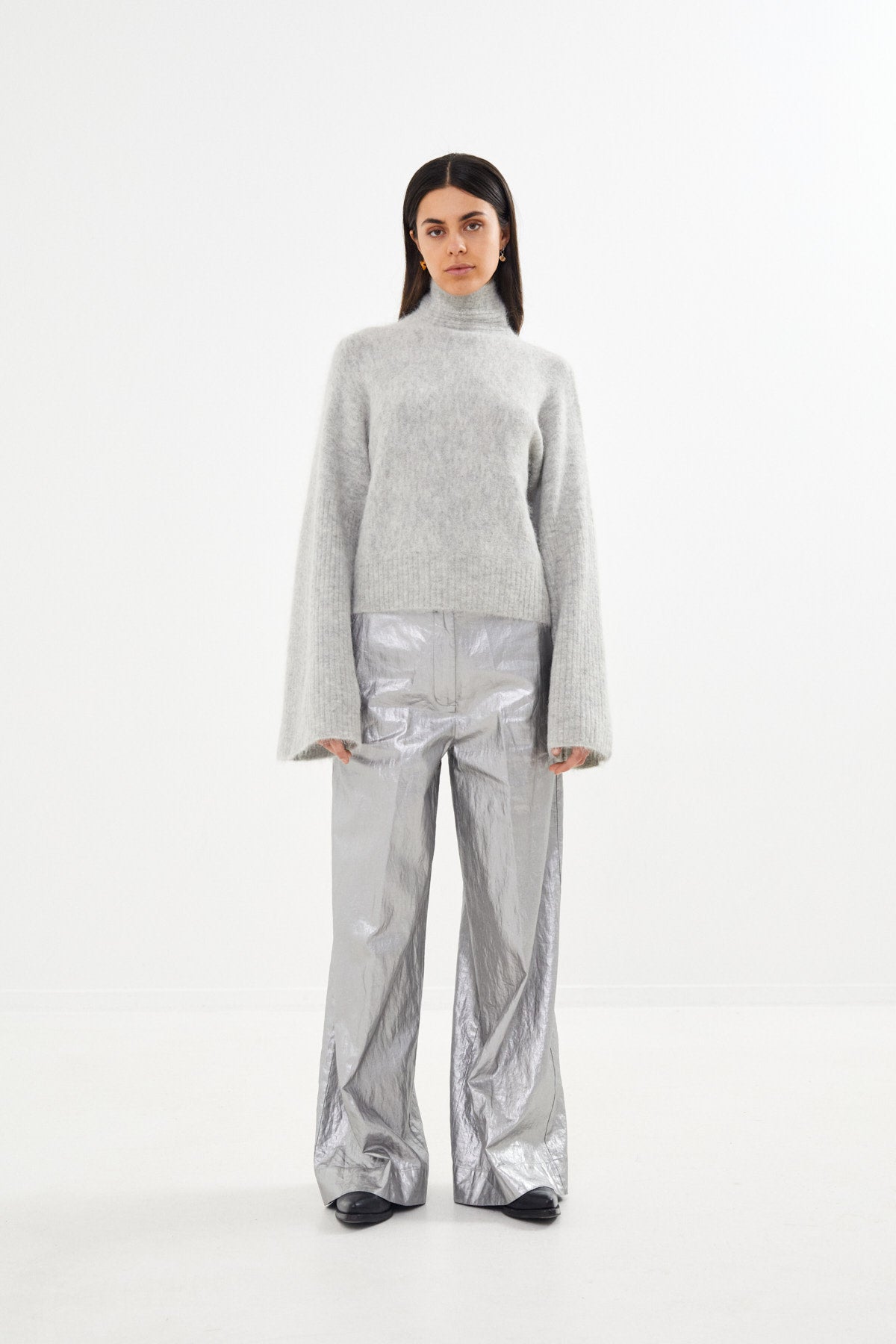 Antique silver wide leg pants - Inja I Antique silver