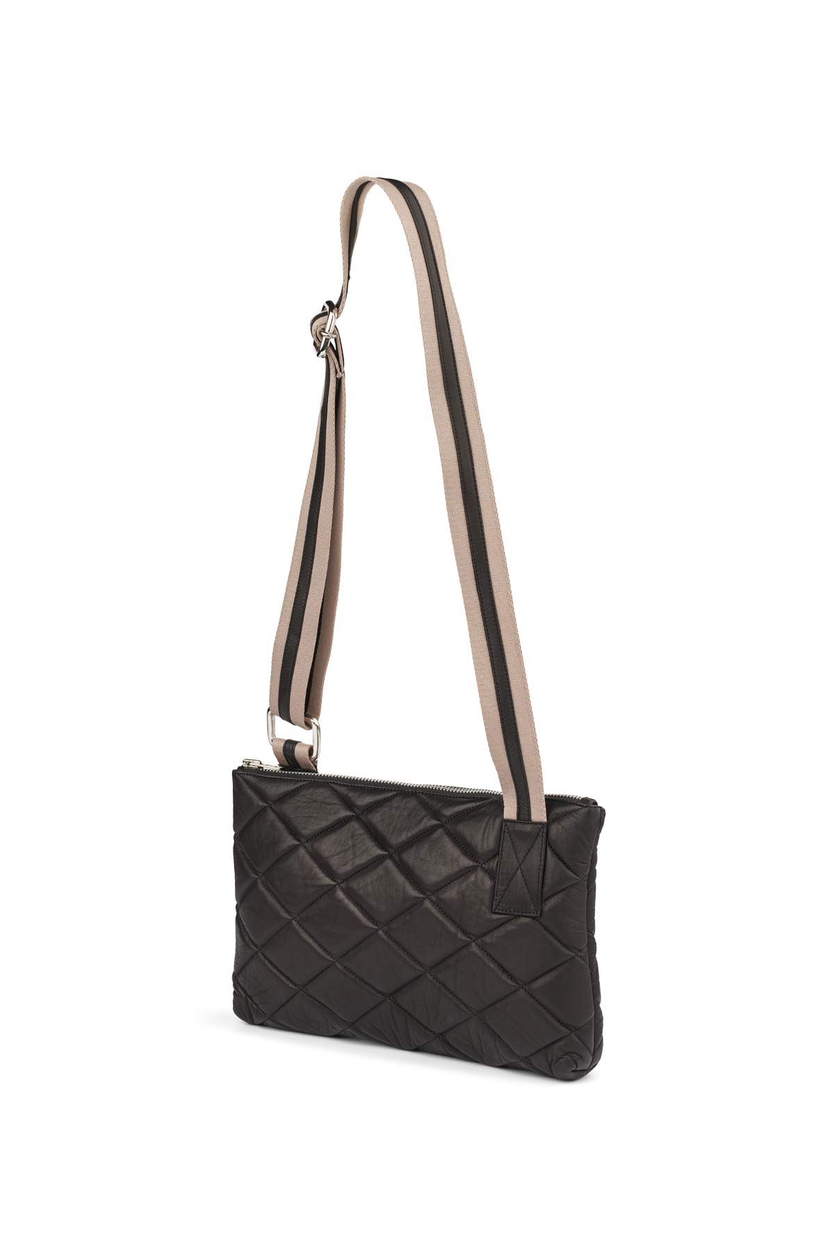 Quilted leather small bag - Siara I Black
