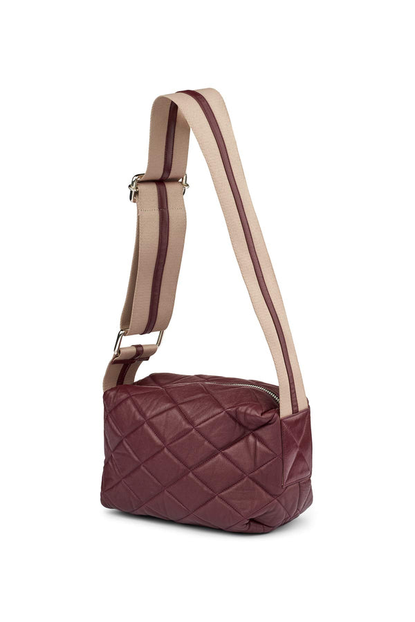 Quilted leather bag - Sigi I Burgundy