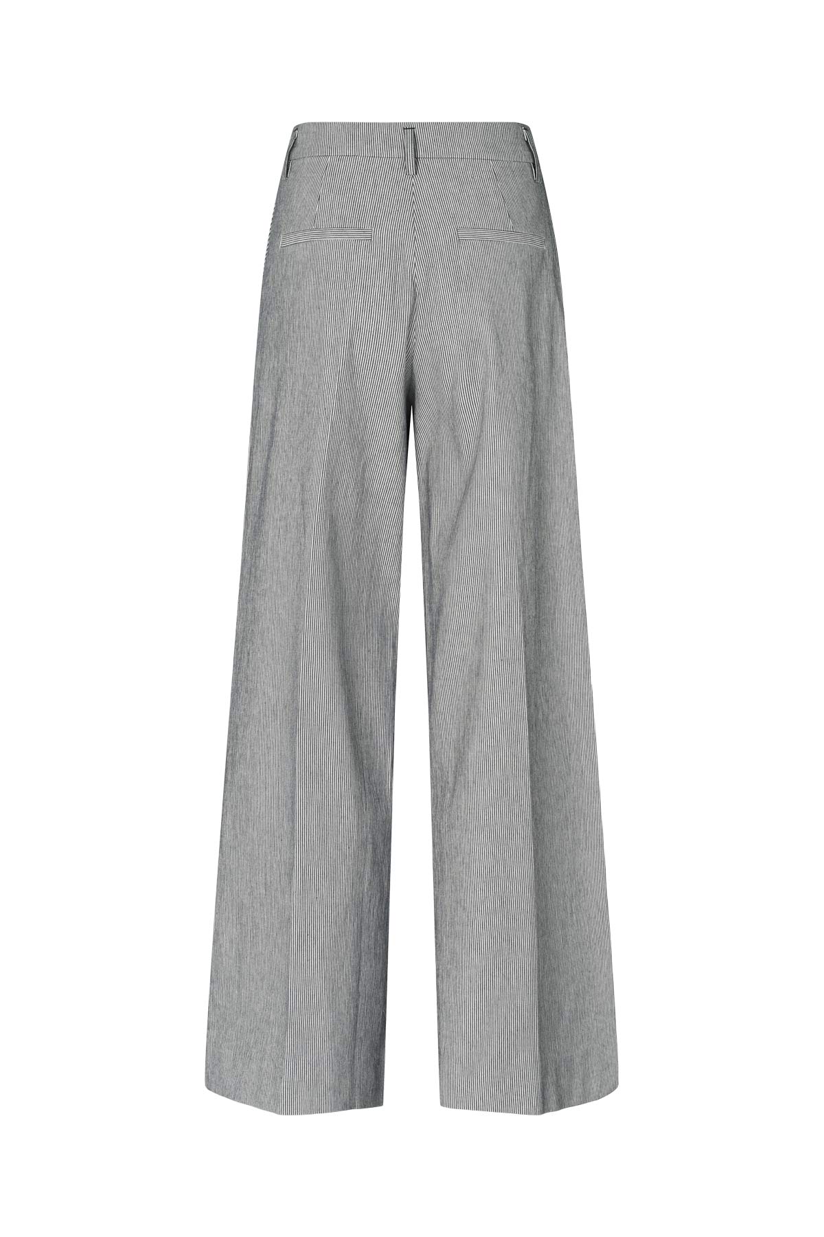 Striped tailoring wide leg pants - Zoe I Navy stripe