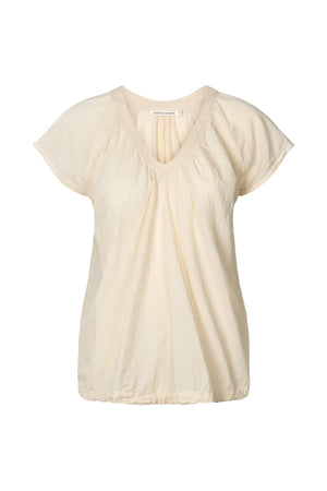 Cotton V-neck top - Dipsy I Sandstone