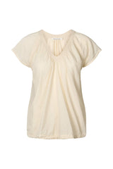 Cotton V-neck top - Dipsy I Sandstone