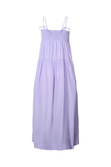 Cotton smock tier dress - Dodo I Violet