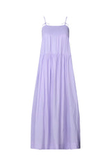 Cotton smock tier dress - Dodo I Violet