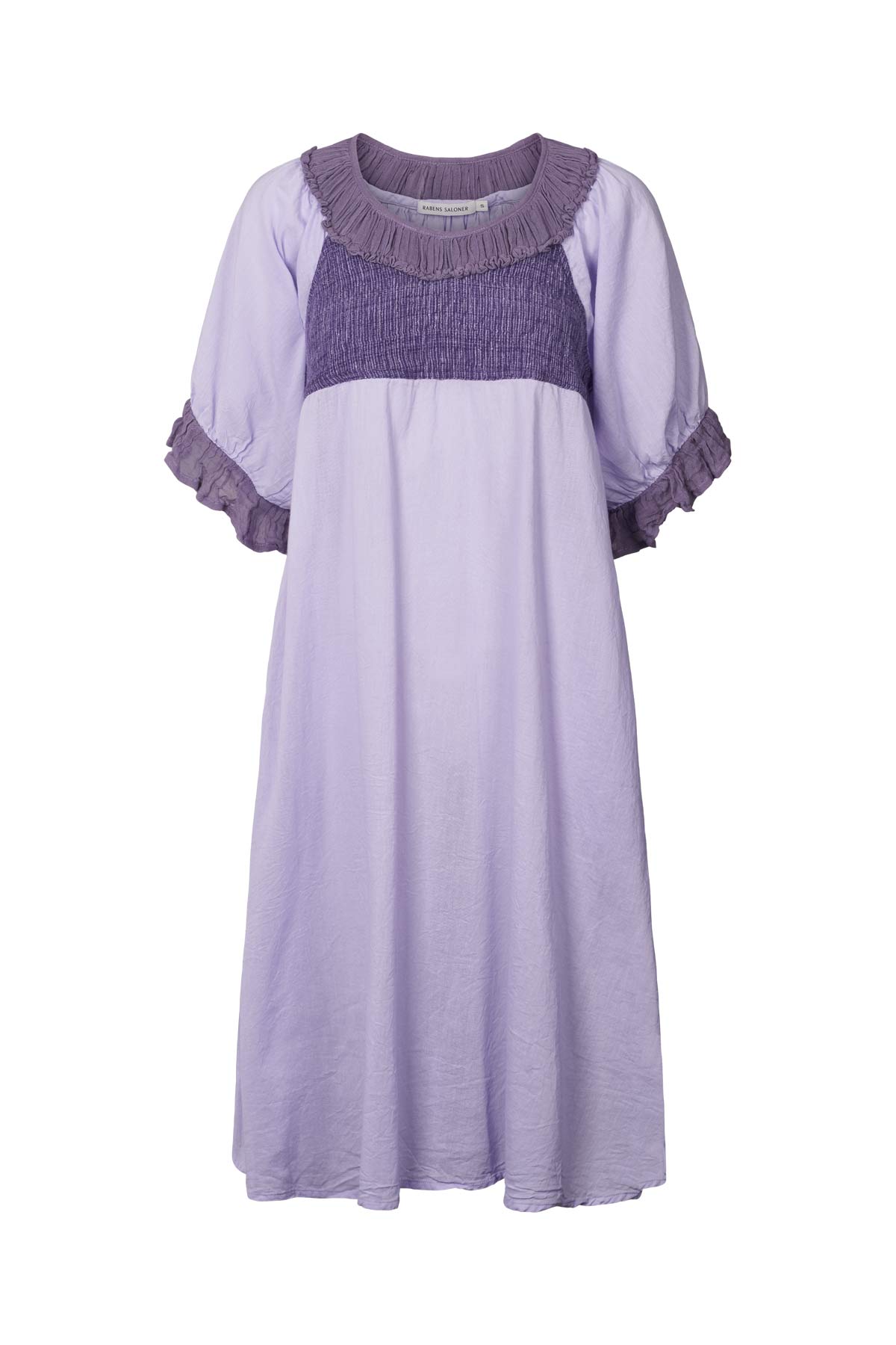 Cotton short angel dress - Dortia I Violet