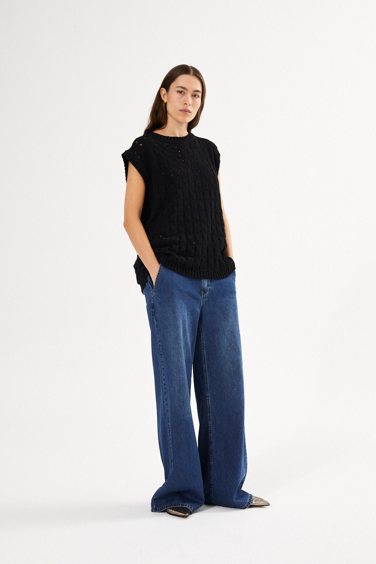 Trail knit vest - Benny I Black