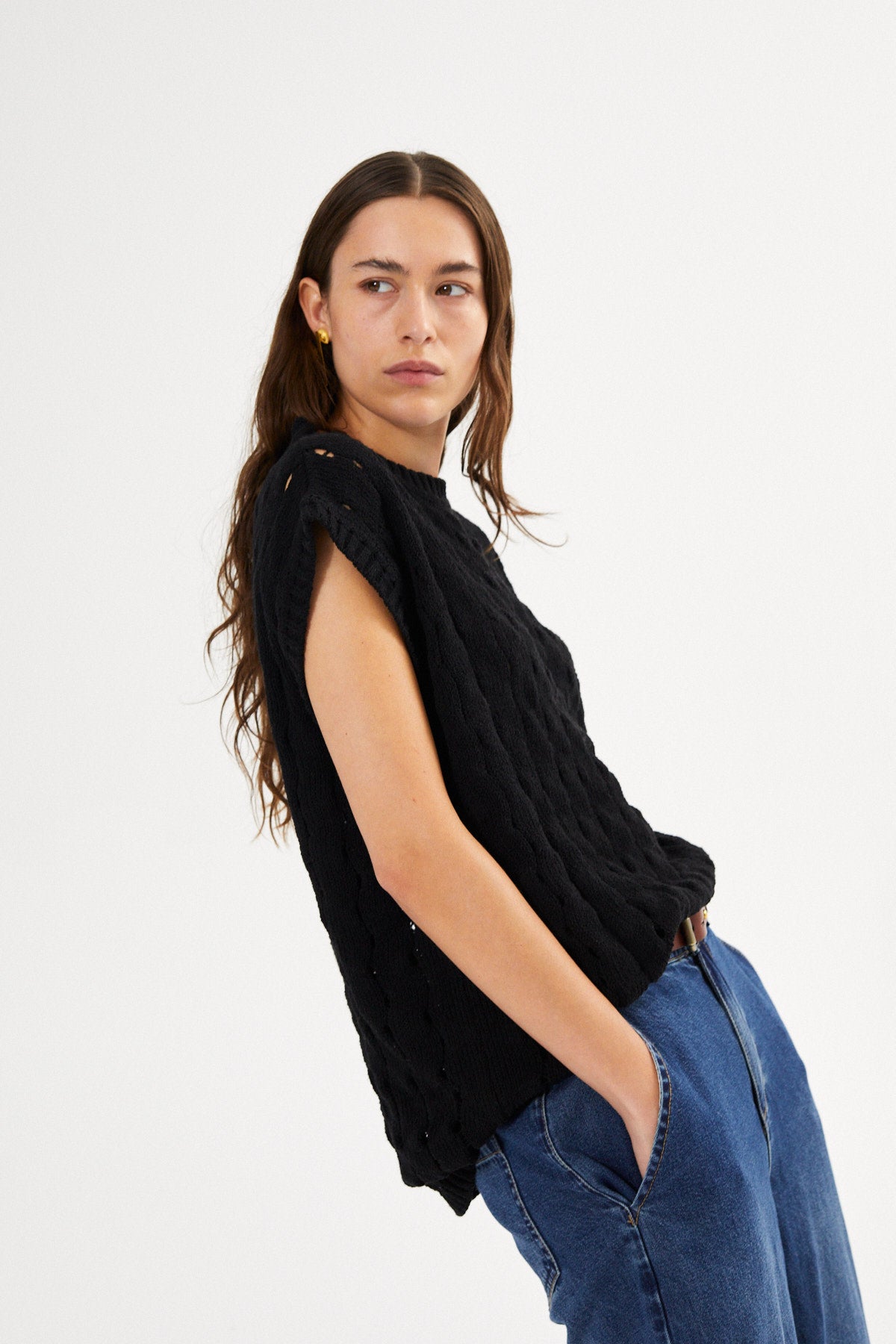 Trail knit vest - Benny I Black