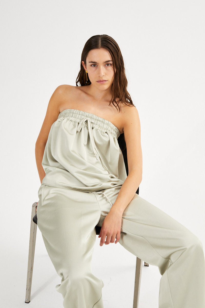 Techno drape bustier - Paris I Acid yellow