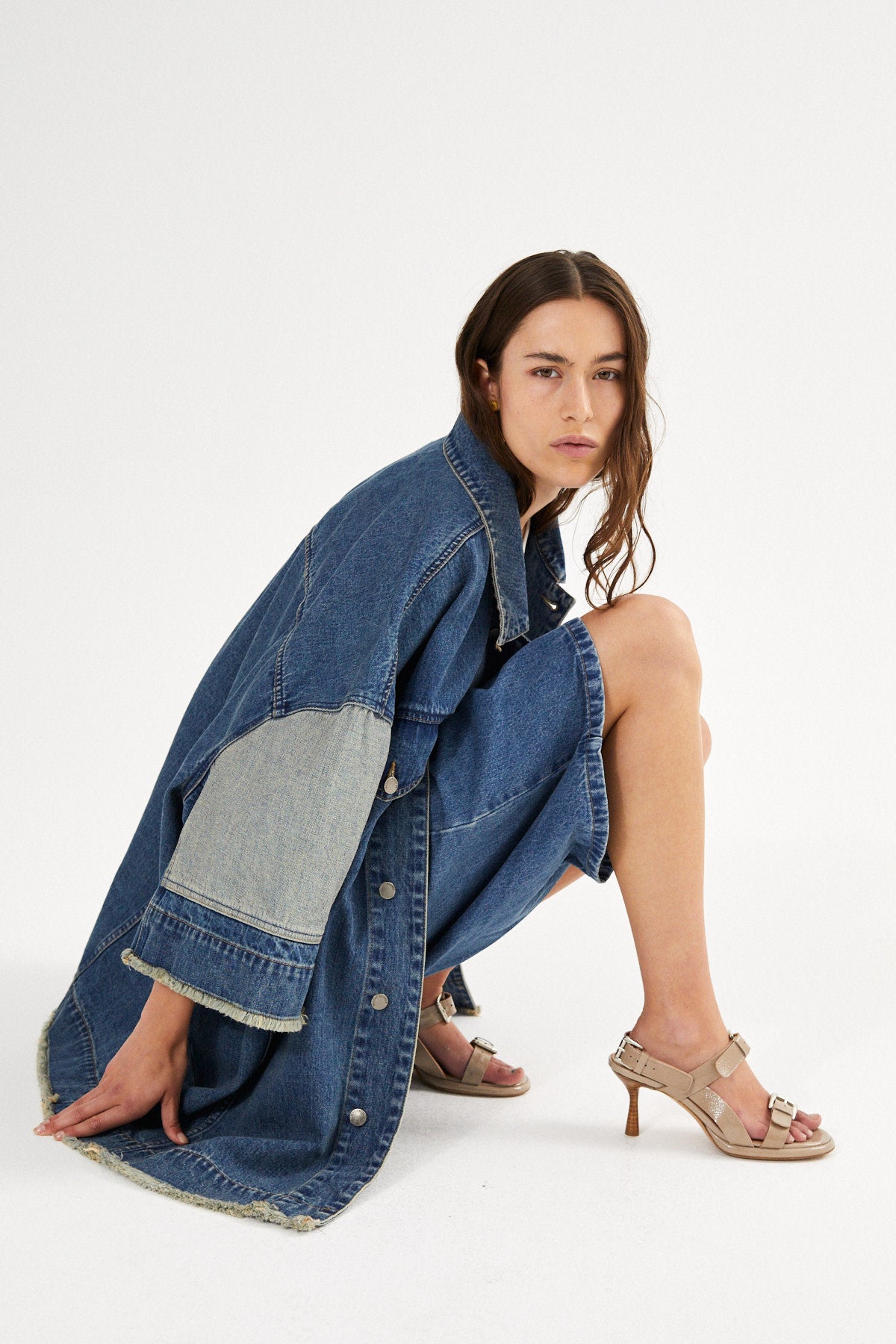 Denim kimono jacket - Oya I Washed indigo