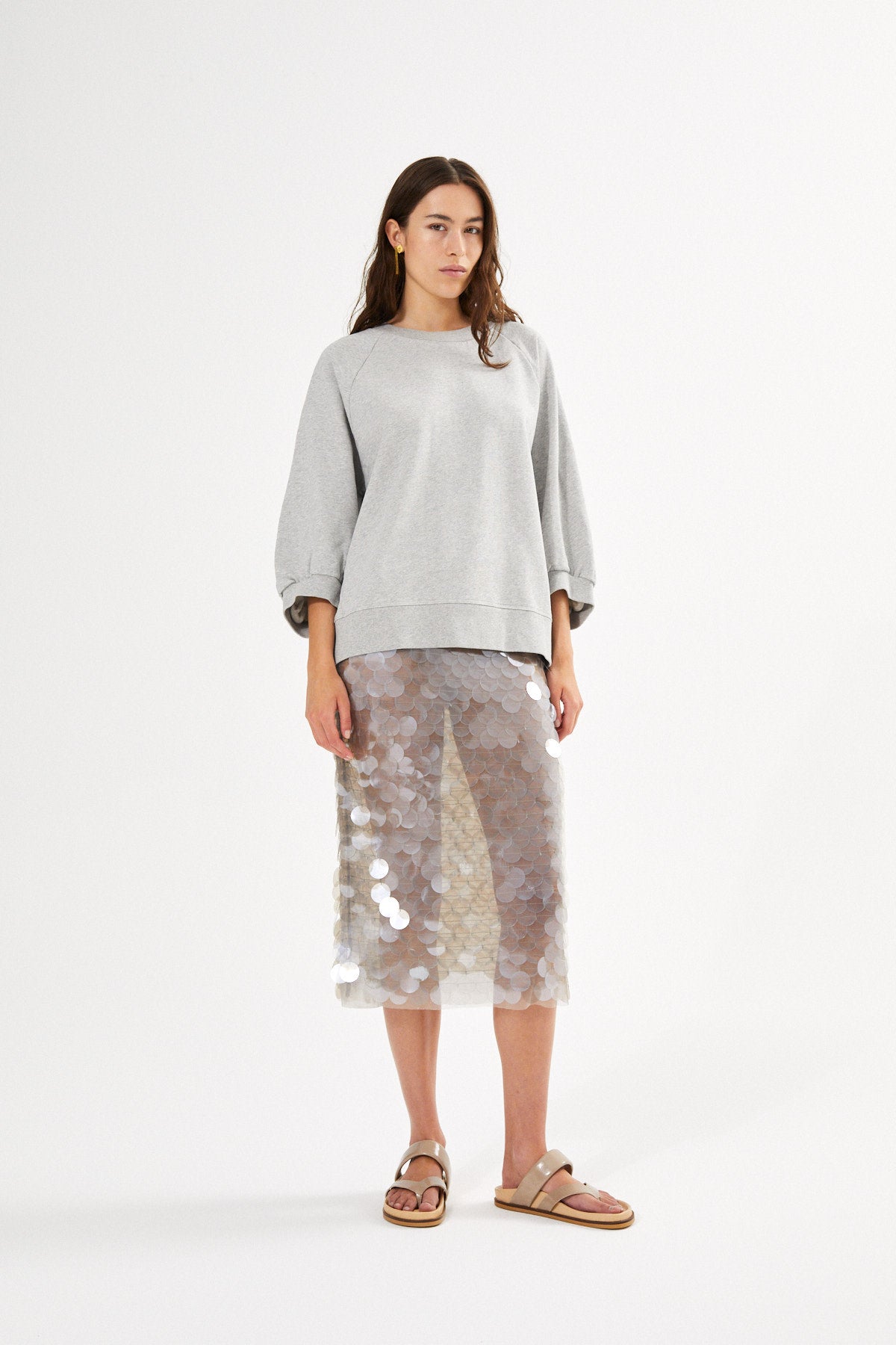 Lunar pencil skirt - Lior I Antique silver