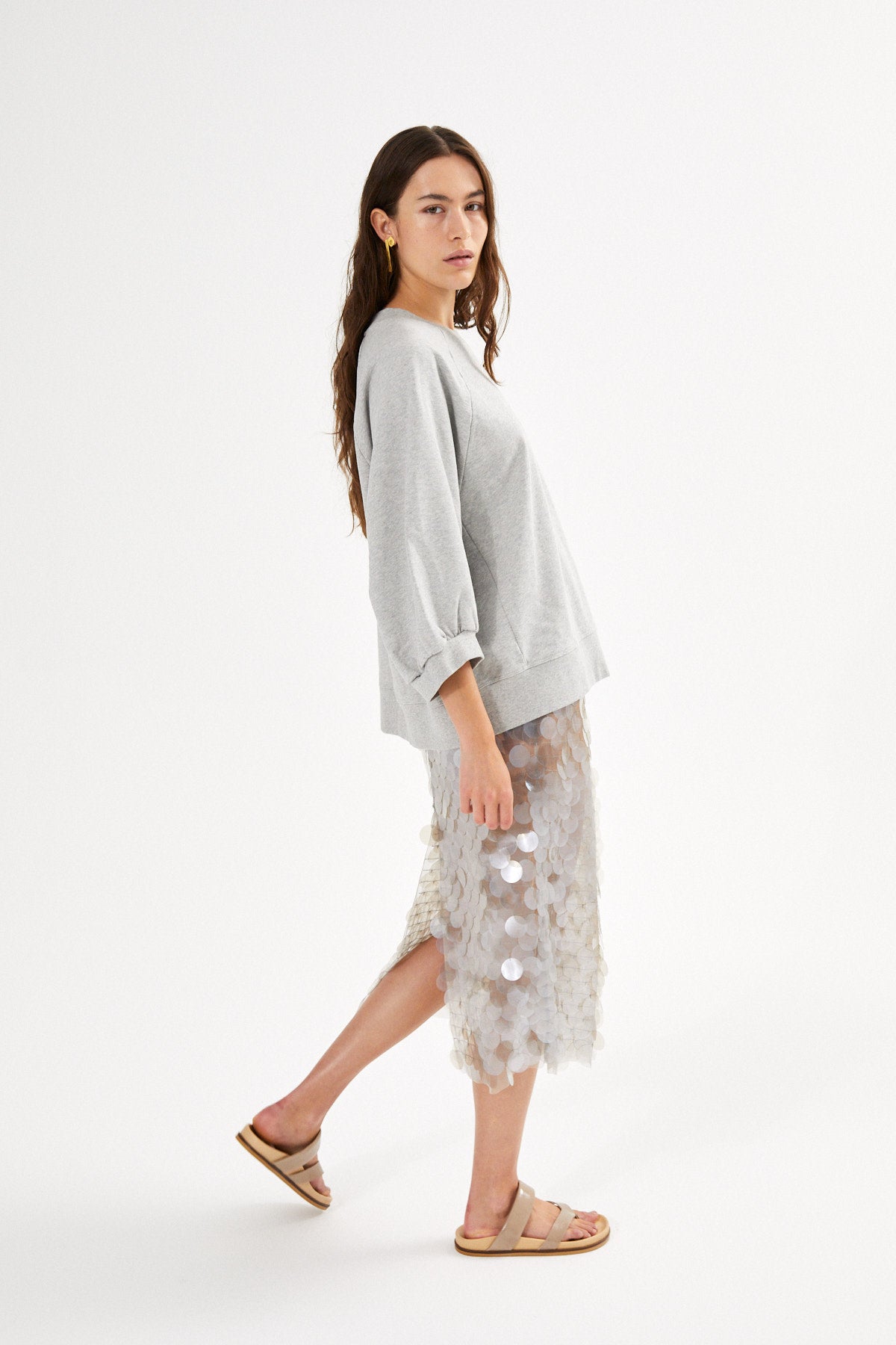 Lunar pencil skirt - Lior I Antique silver