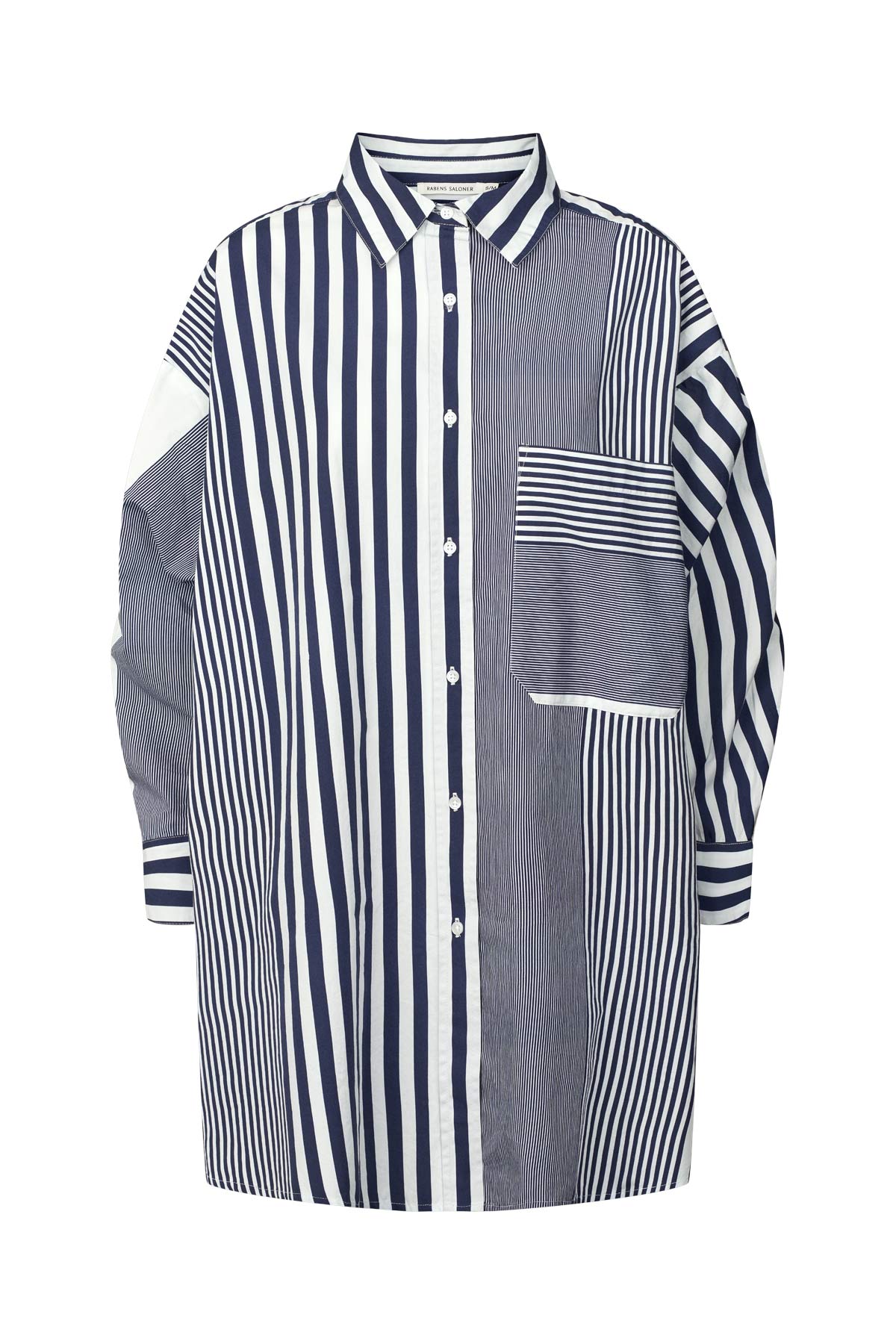 Medley stripe oversized shirt - Bobbie I Navy stripe