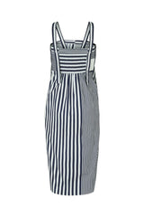 Medley stripe tie front dress - Bondie I Navy stripe