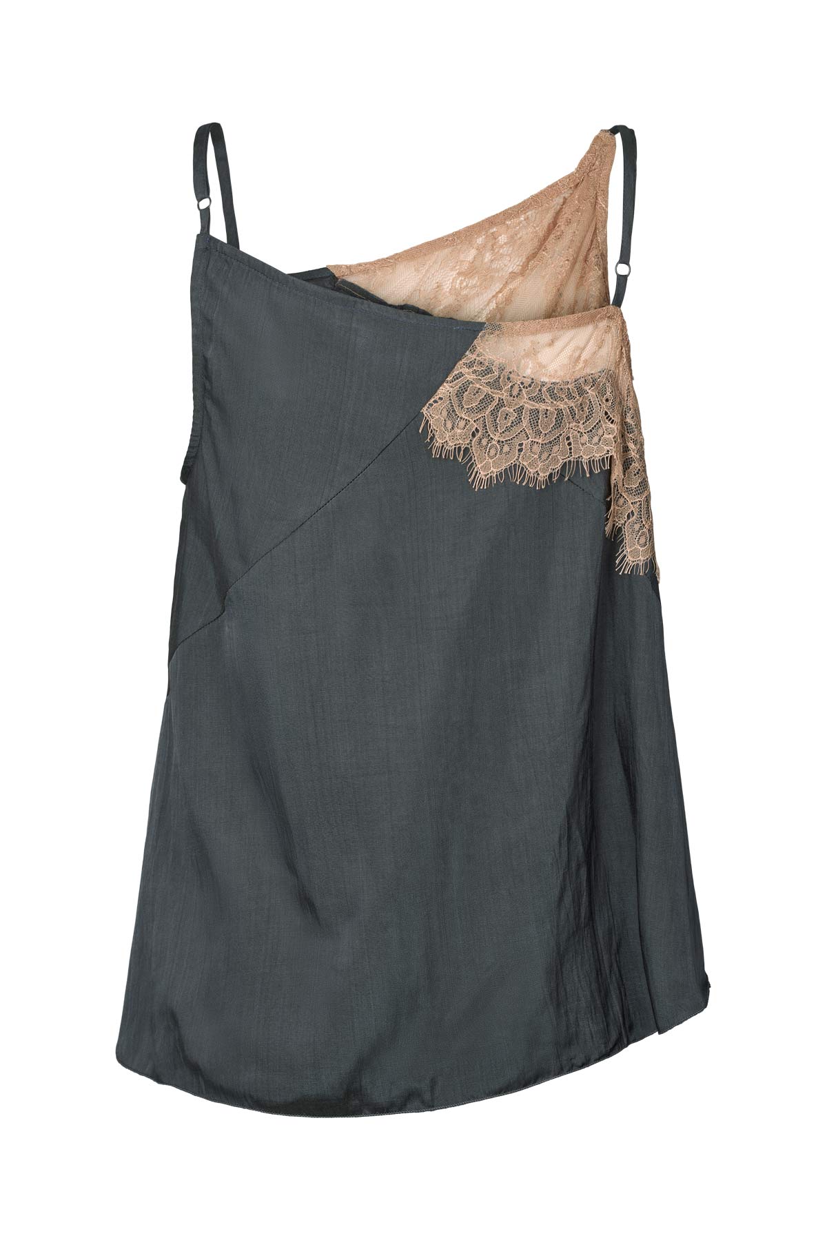 Sheer lace camisole top - Blondie I Dark shadow combo