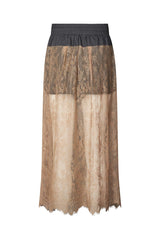 Sheer lace skirt - Blessing I Dark shadow combo