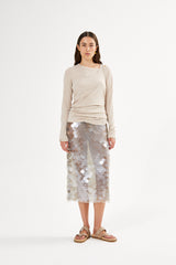 Double jersey long sleeve top - Destiny I Dirty chalk