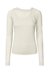Double jersey long sleeve top - Destiny I Dirty chalk