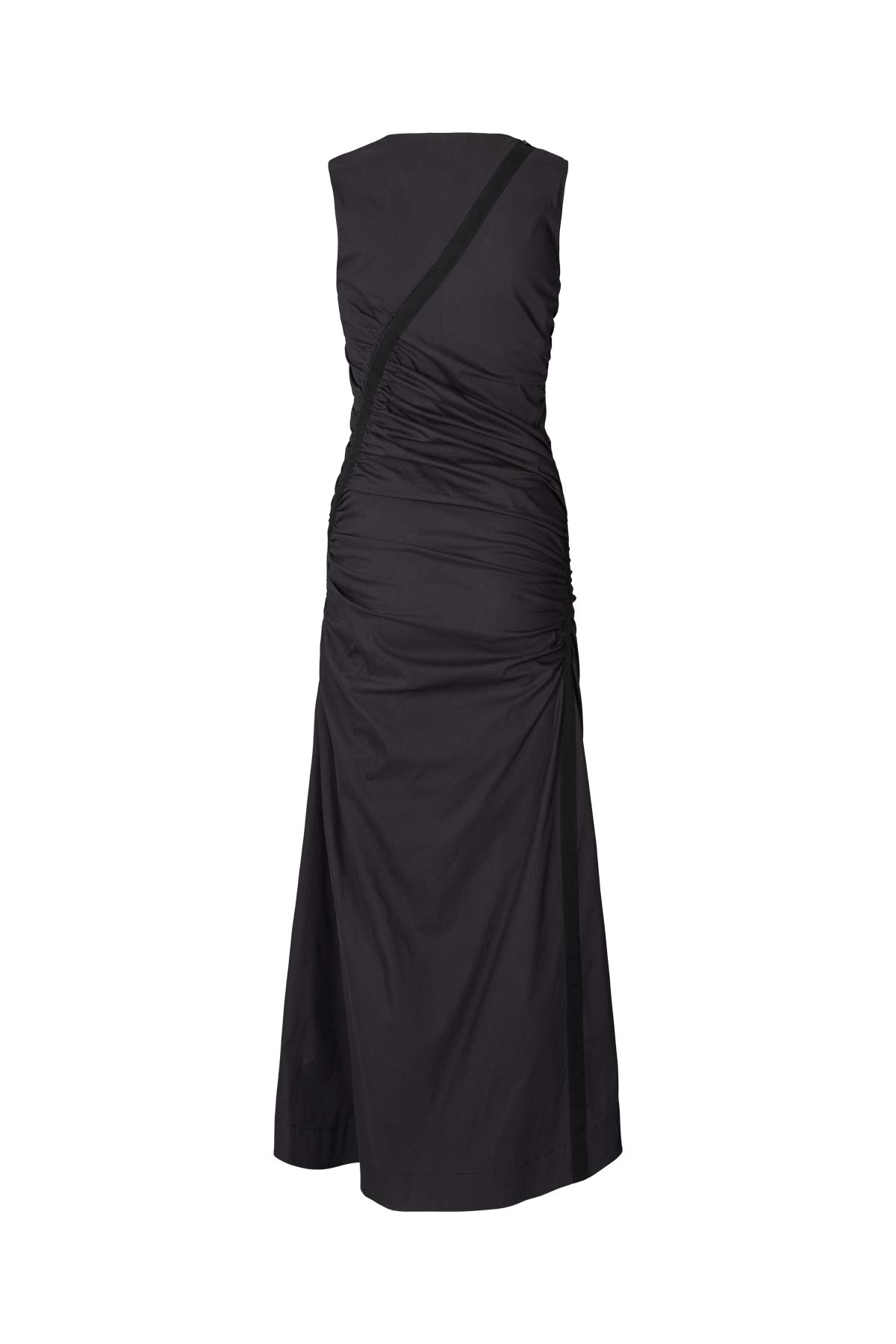 Papery fitted long dress - Bibber I Black