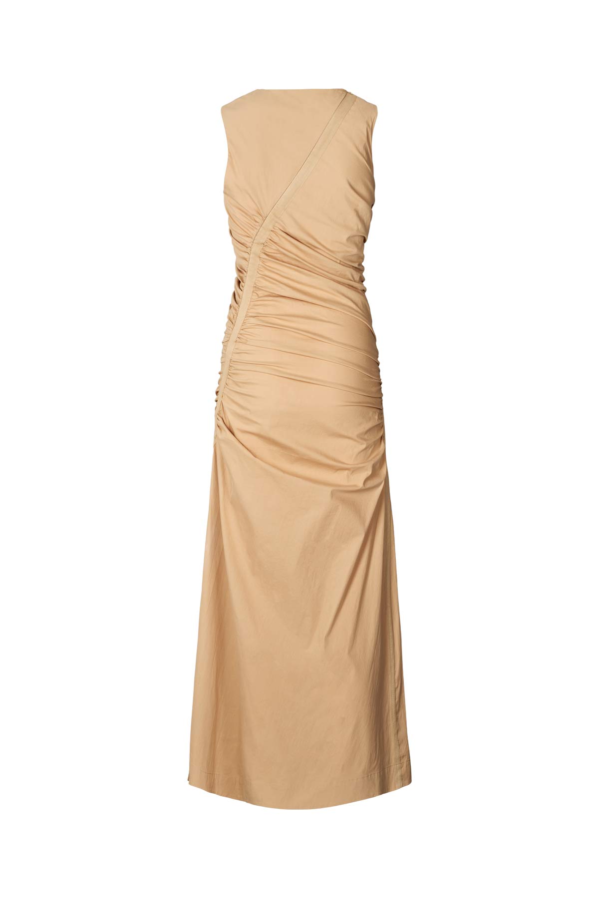 Papery fitted long dress - Bibber I Toffee