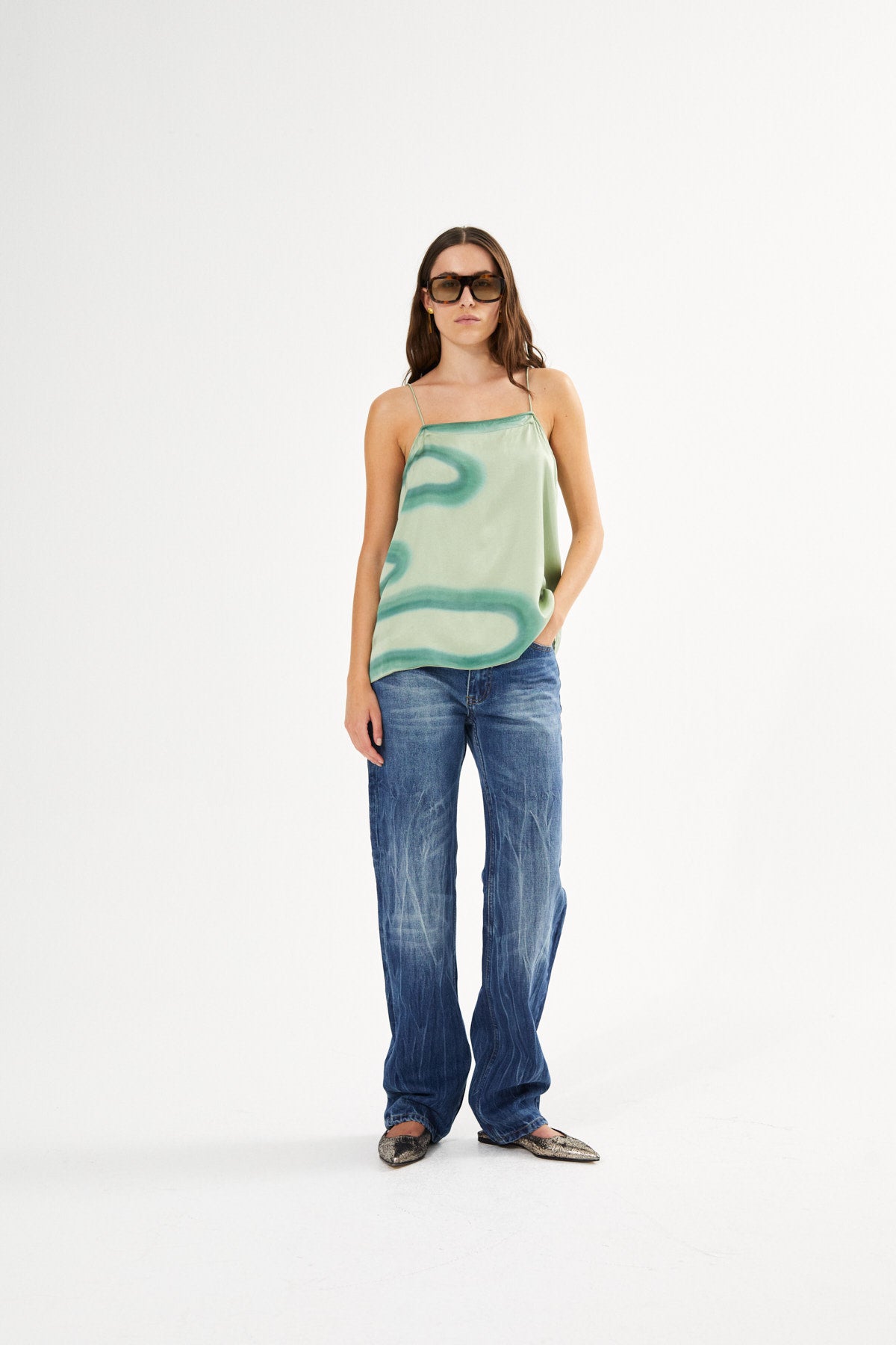 Fluid camisole top - Karis I Aloe vera combo