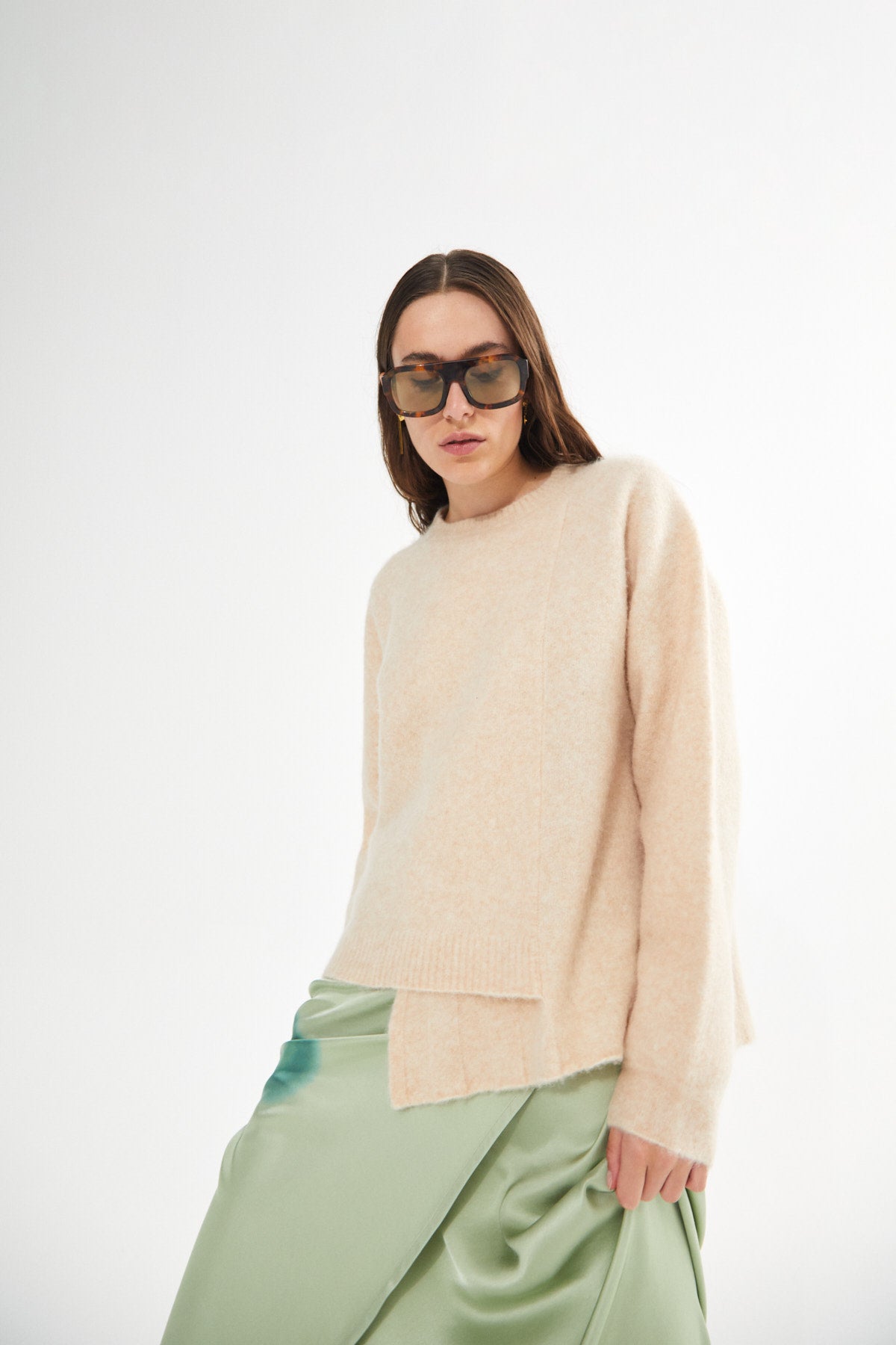 Fluid wrap over skirt - Junni I Aloe vera combo