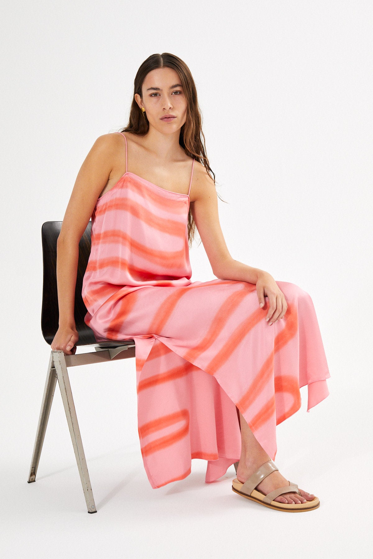 Fluid camisole dress - Laurette I Ash combo