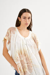 Cartwheel blouse - Jolin I Ocean combo