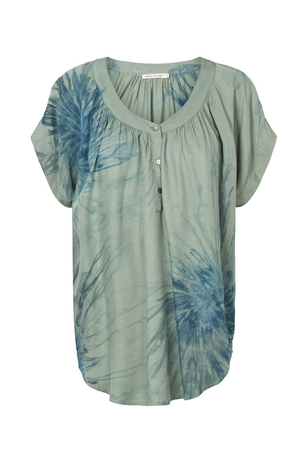 Cartwheel blouse - Jolin I Ocean combo