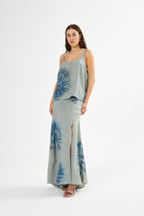 Cartwheel long A-line skirt - Willis I Urchin combo