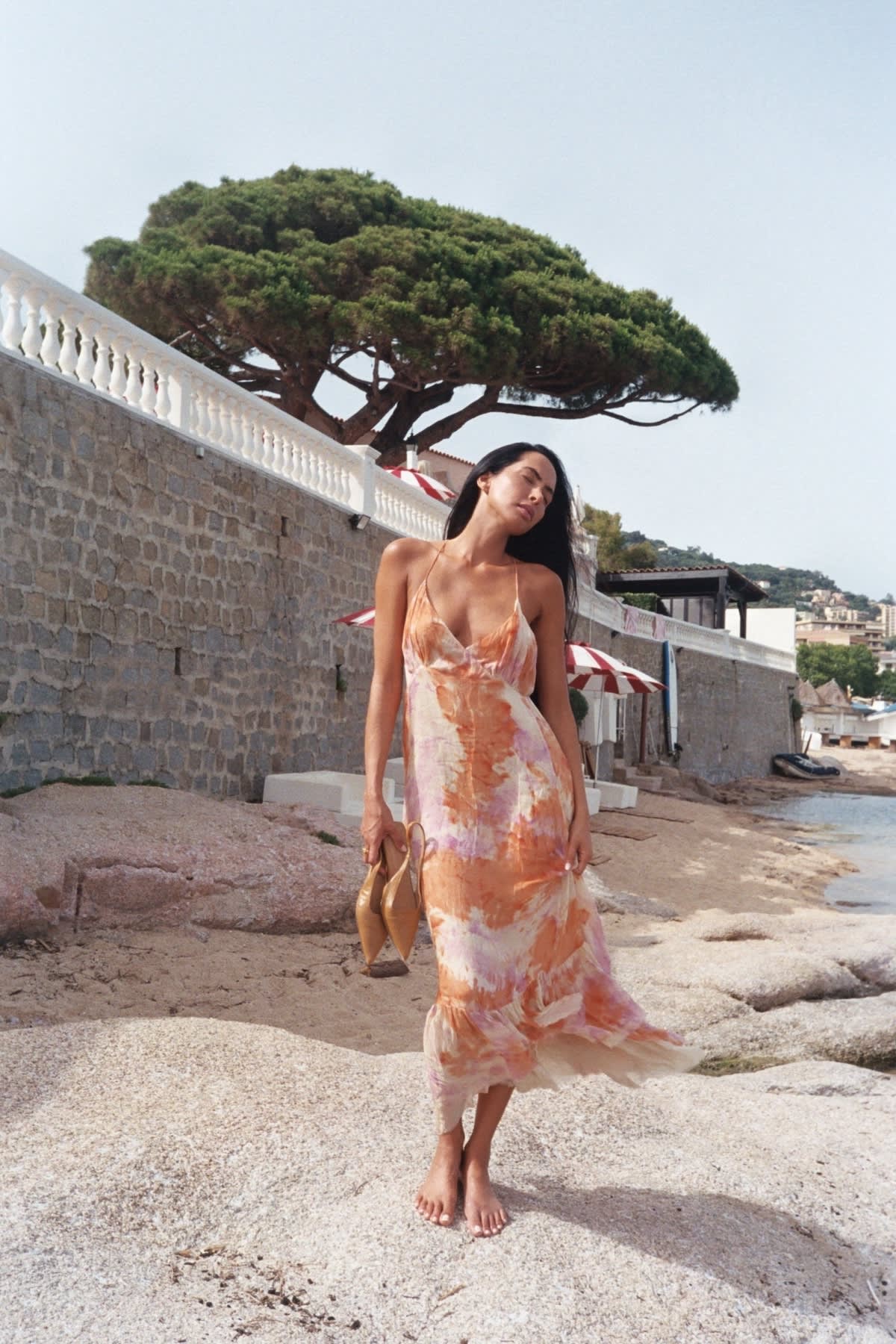 Fusion string dress - Farida I Ametrine combo