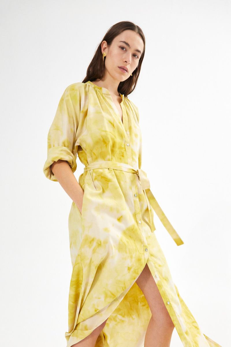 Fusion belt dress - Ingela I Emerald combo
