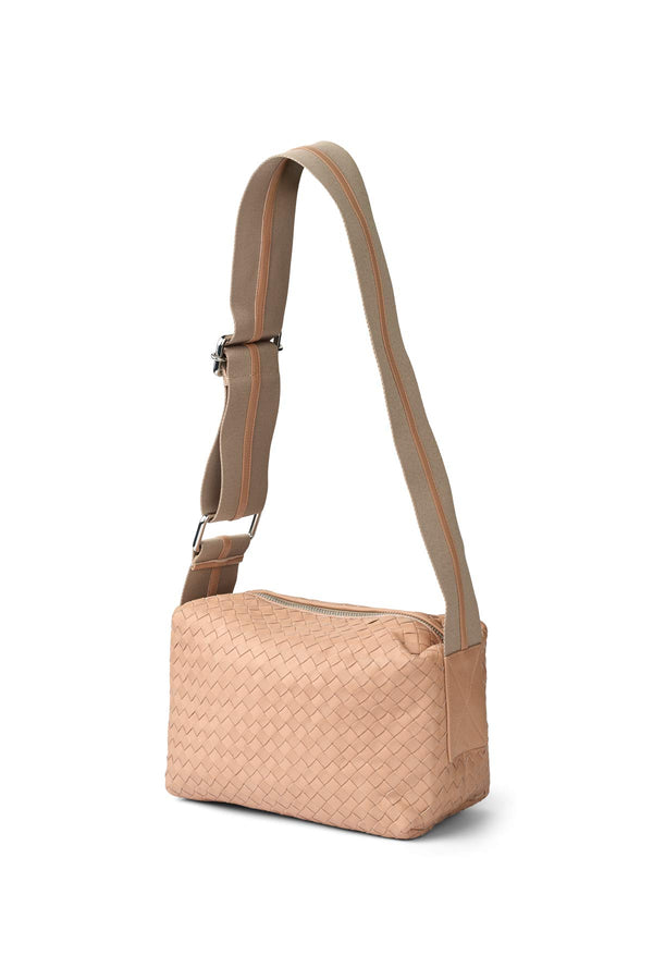 Basket weave leather bag - Sigi I Blush