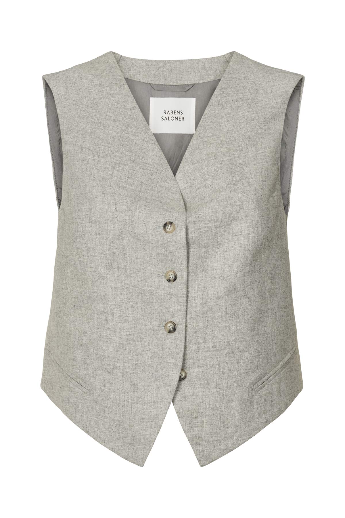 Favour - Drapy tailoring vest I Grey melange