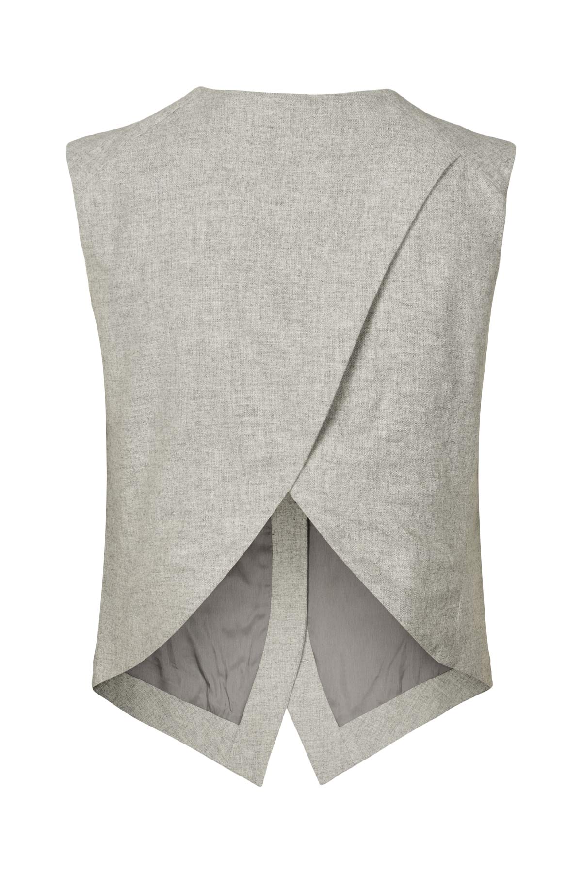 Favour - Drapy tailoring vest I Grey melange